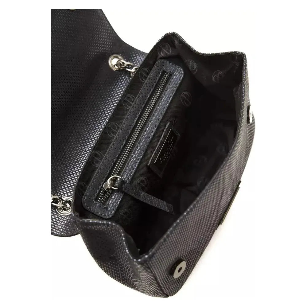 حقيبة كروس بودي نسائية من الجلد باللون الأزرق من بومبي دوناتيلا