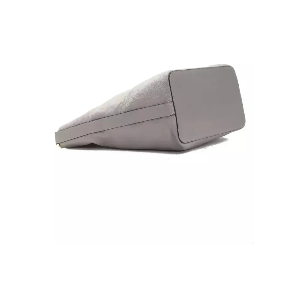 حقيبة كتف نسائية من الجلد الرمادي من بومبي دوناتيلا