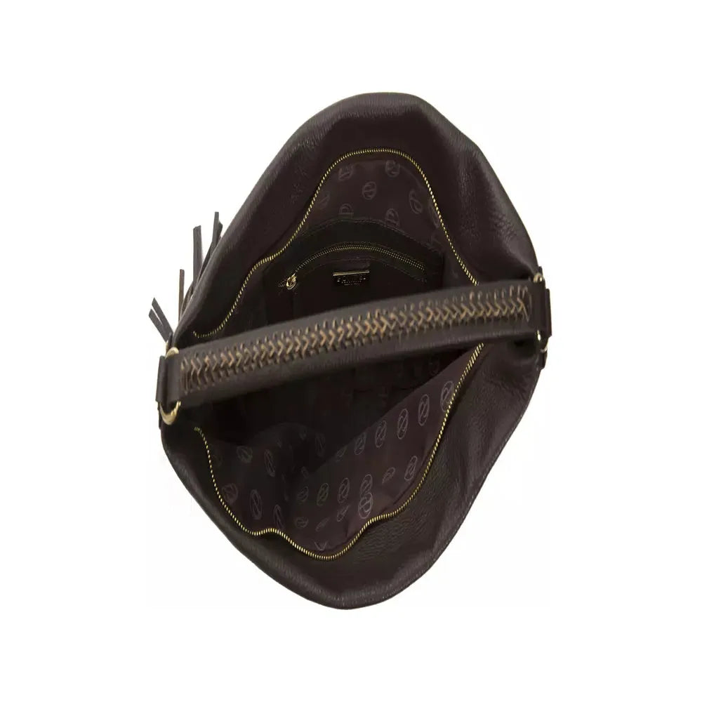 Pompei Donatella Brown Leather Shoulder Bag