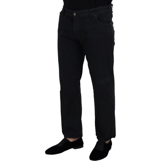 John Galliano Black Cotton Back Buckle Casual Denim Jeans PAN72965-44