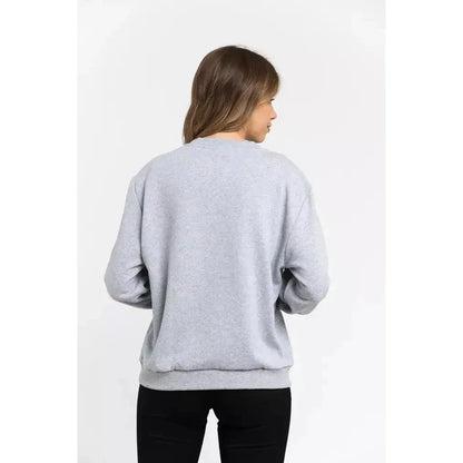 Trussardi Gray Cotton Women Sweatshirt