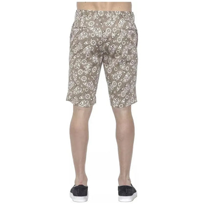 PT Torino Beige Cotton Men Bermuda Short Shorts
