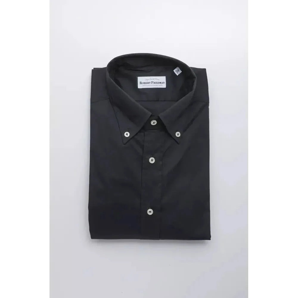 Robert Friedman Black Cotton Shirt
