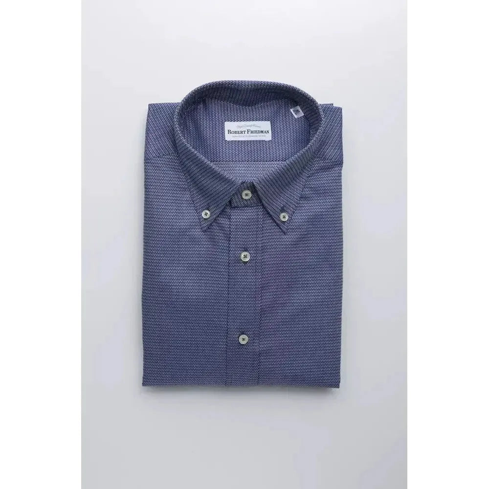Robert Friedman Blue Cotton Shirt