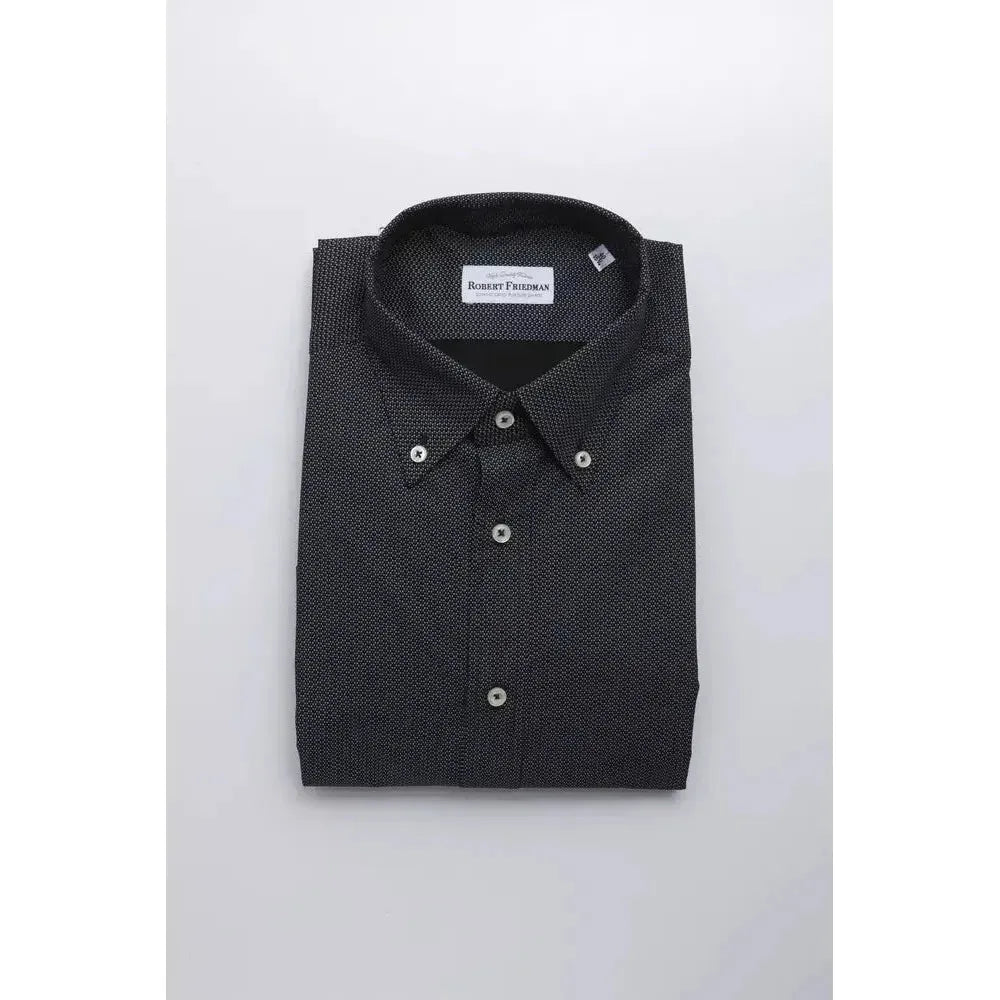 Robert Friedman Black Cotton Shirt