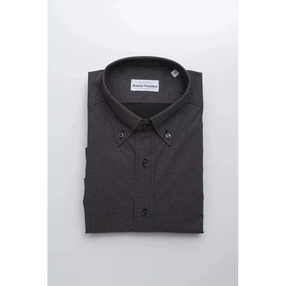 Robert Friedman Black Cotton Shirt