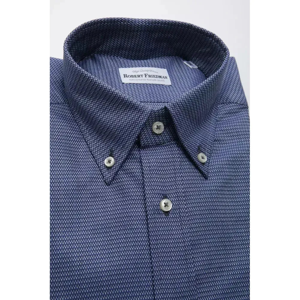 Robert Friedman Blue Cotton Shirt