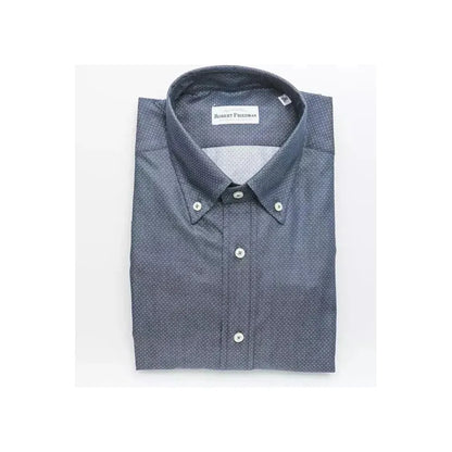 Robert Friedman Blue Cotton Men Shirt