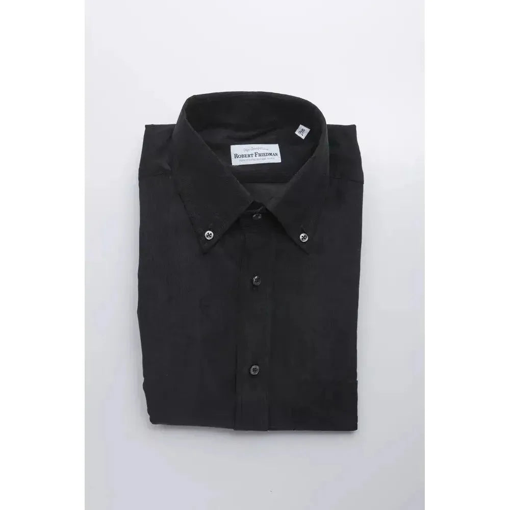 Robert Friedman Black Cotton Shirt
