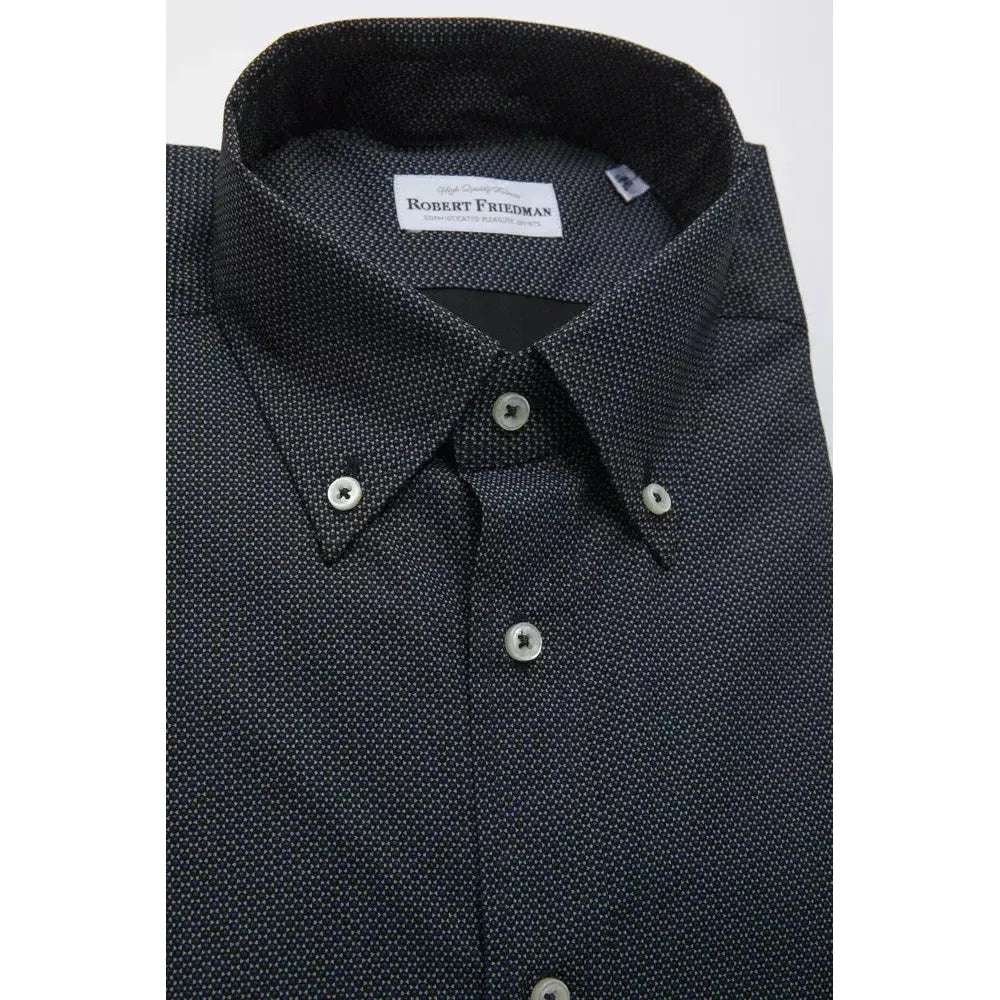 Robert Friedman Black Cotton Shirt