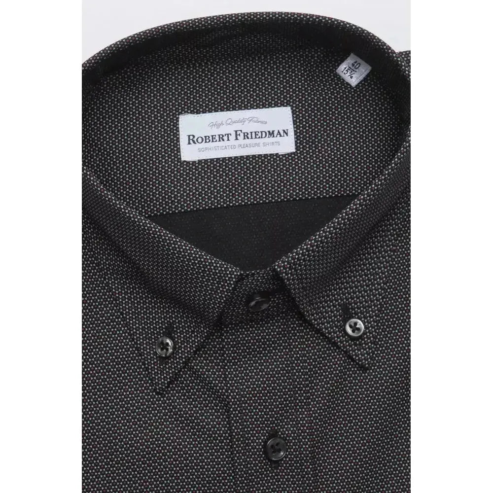 Robert Friedman Black Cotton Shirt