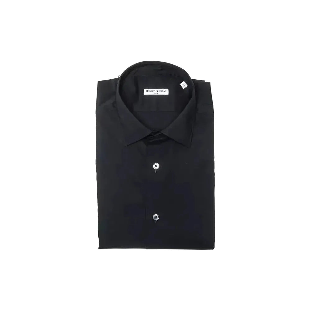 Robert Friedman Black Cotton Shirt