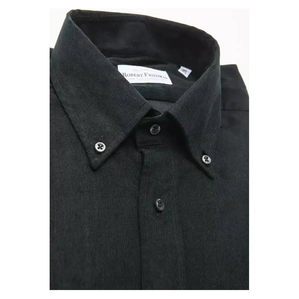 Robert Friedman Black Cotton Shirt