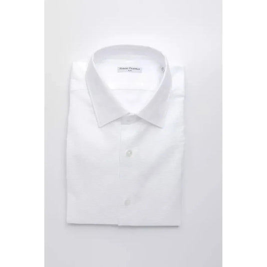Robert Friedman White Cotton Men's Shirt