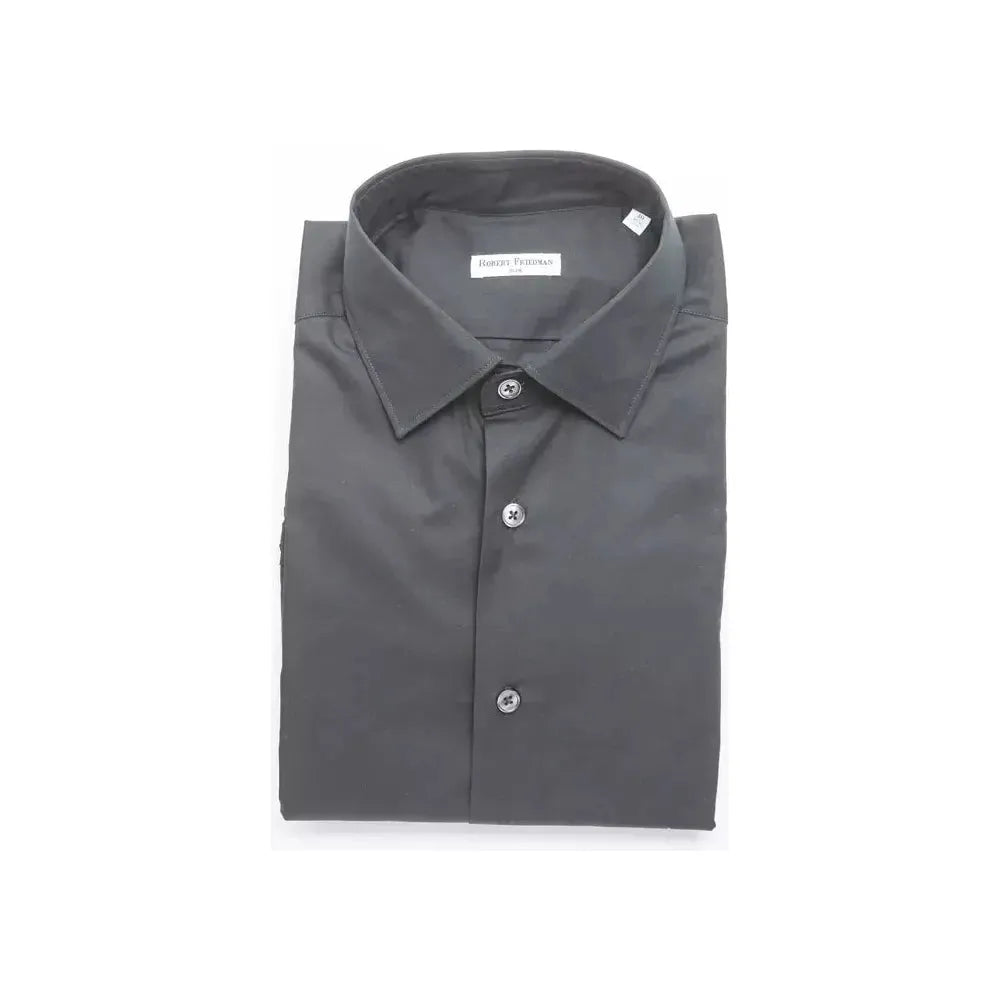 Robert Friedman Black Cotton Shirt