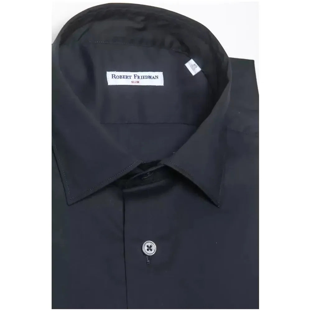 Robert Friedman Black Cotton Shirt