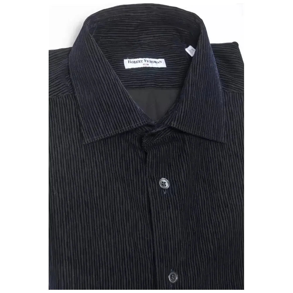 Robert Friedman Black Cotton Shirt