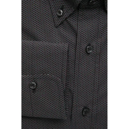 Robert Friedman Black Cotton Men Shirt