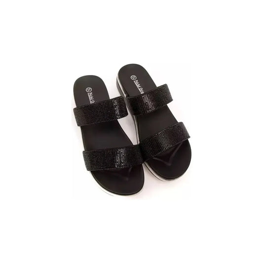 Péché Originel Black Textile Women Sandal PC-18723-EU38/US8