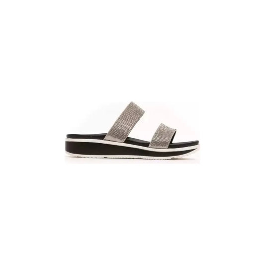 Péché Originel Silver Textile Women Sandal