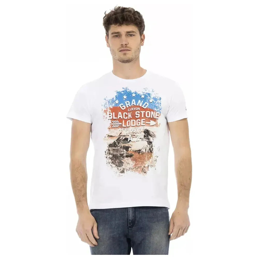 Trussardi Action White Cotton Men T-Shirt