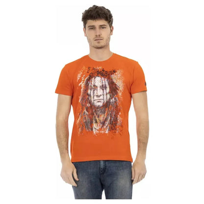 Trussardi Action Orange Cotton Men T-Shirt