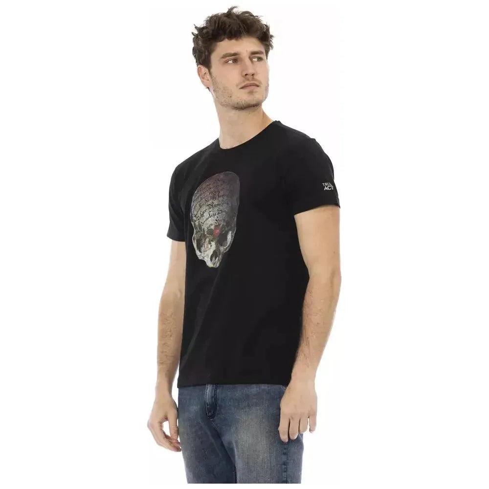 Trussardi Action Black Cotton Men T-Shirt