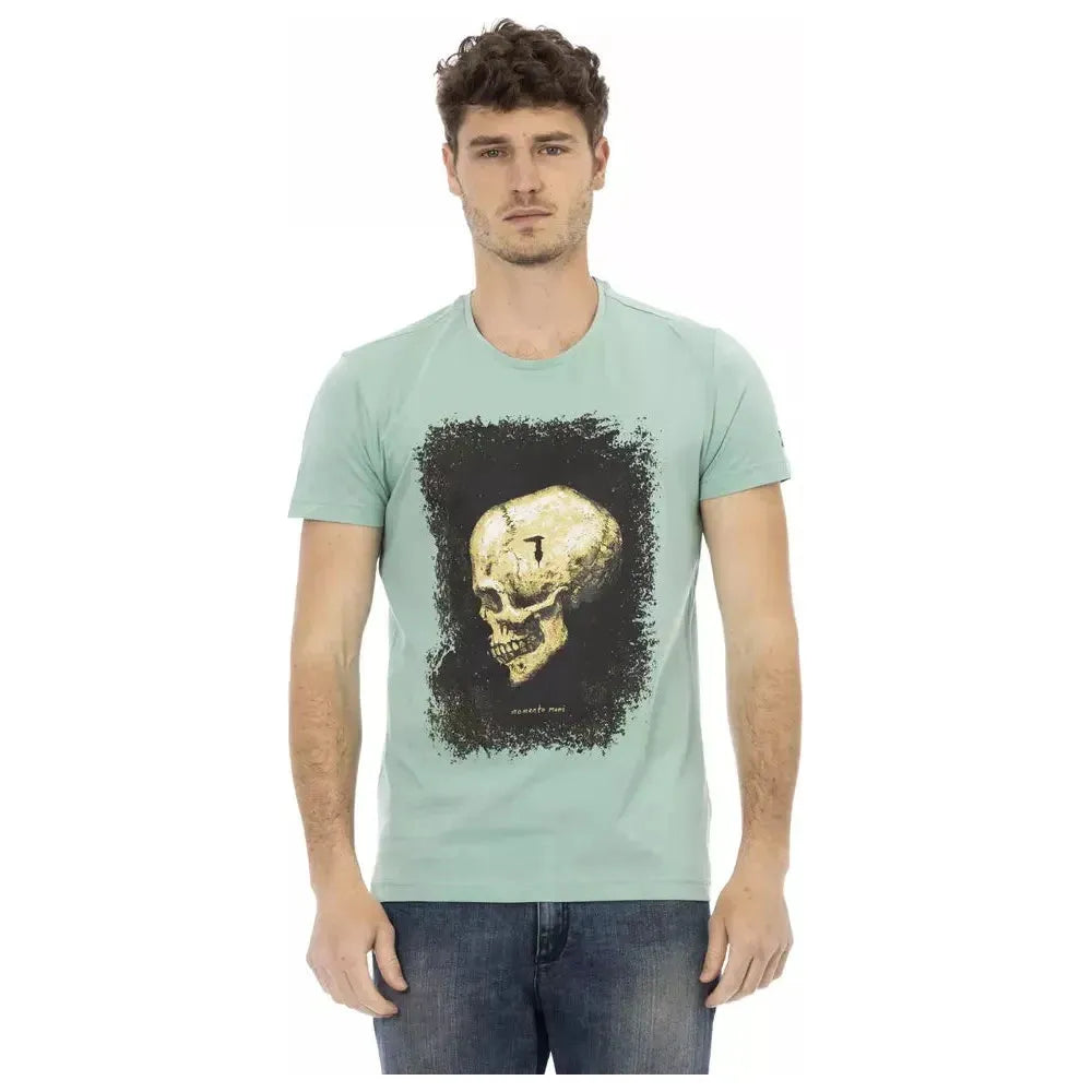 Trussardi Action Green Cotton Men T-Shirt