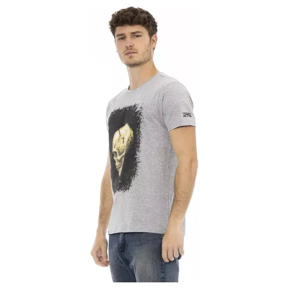 Trussardi Action Gray Cotton T-Shirt