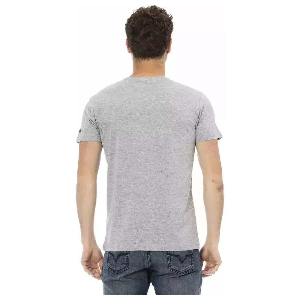 Trussardi Action Gray Cotton T-Shirt