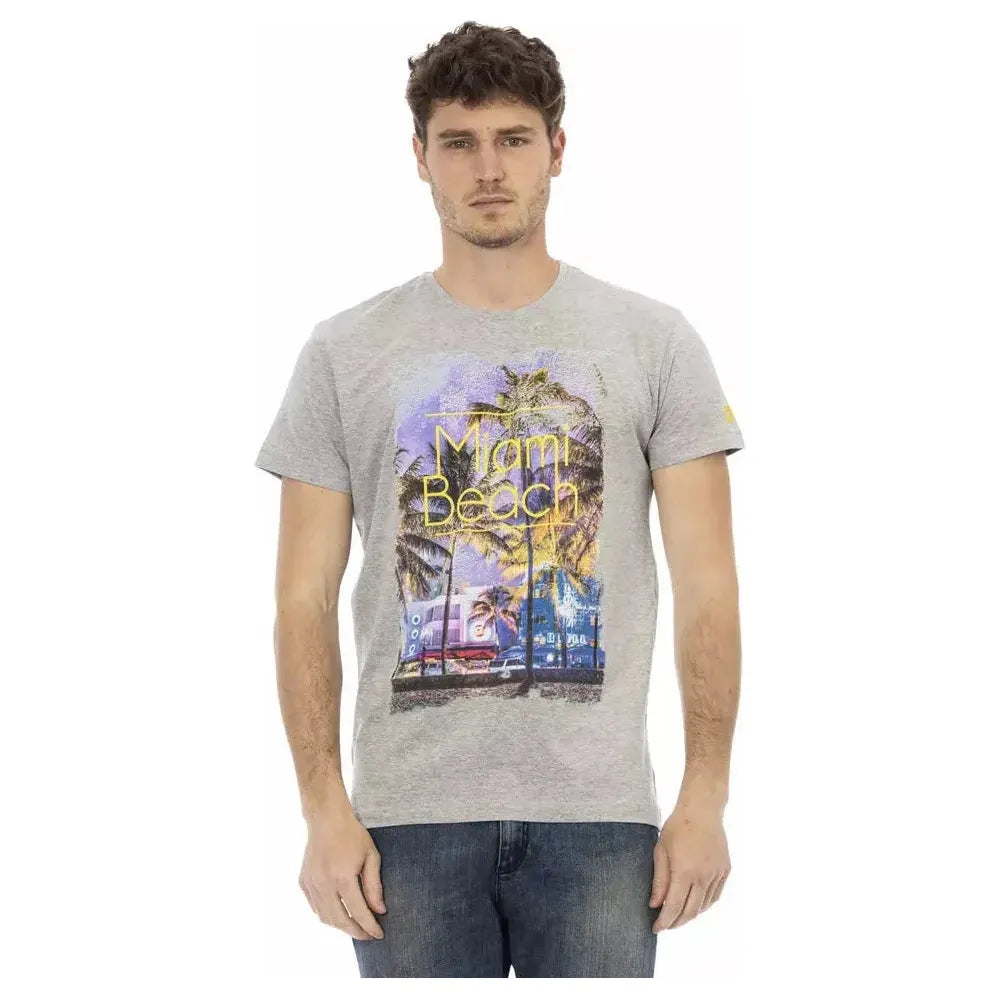Trussardi Action Gray Cotton T-Shirt