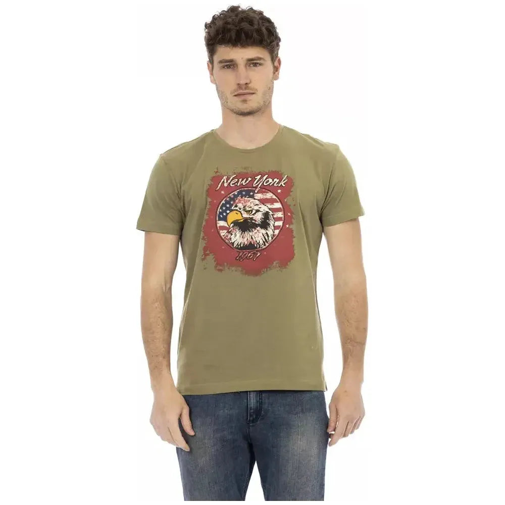 Trussardi Action Green Cotton T-Shirt