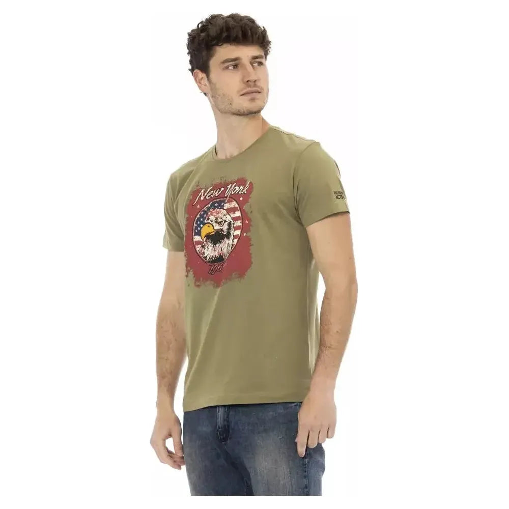Trussardi Action Green Cotton T-Shirt
