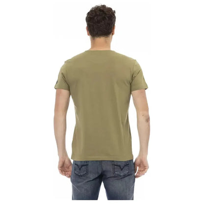 Trussardi Action Green Cotton Men T-Shirt