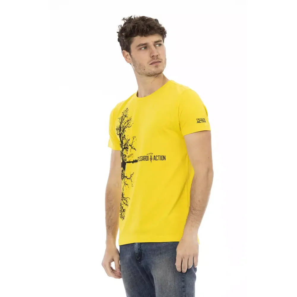 Trussardi Action Yellow Cotton T-Shirt
