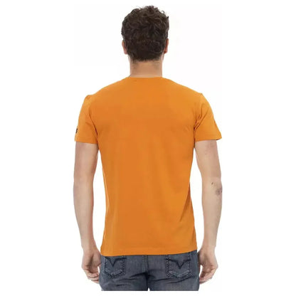 Trussardi Action Orange Cotton Men T-Shirt