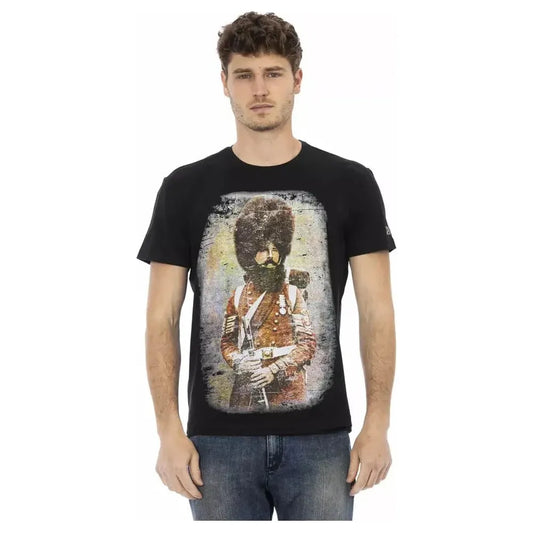 Trussardi Action Black Cotton Men T-Shirt TR-22687-S