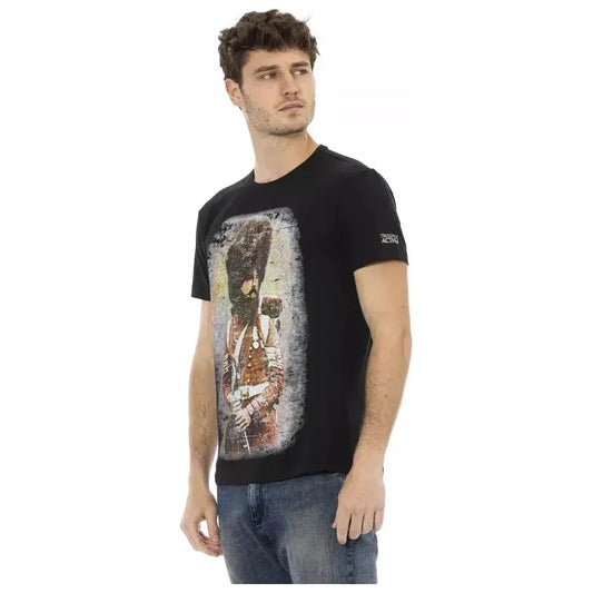 Trussardi Action Black Cotton Men T-Shirt TR-22687-S
