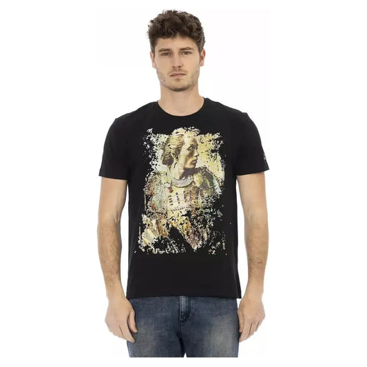 Trussardi Action Black Cotton Men T-Shirt TR-22702-M