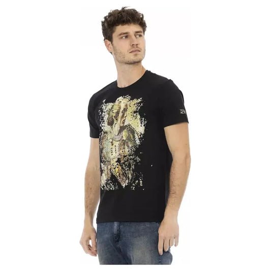 Trussardi Action Black Cotton Men T-Shirt TR-22702-M