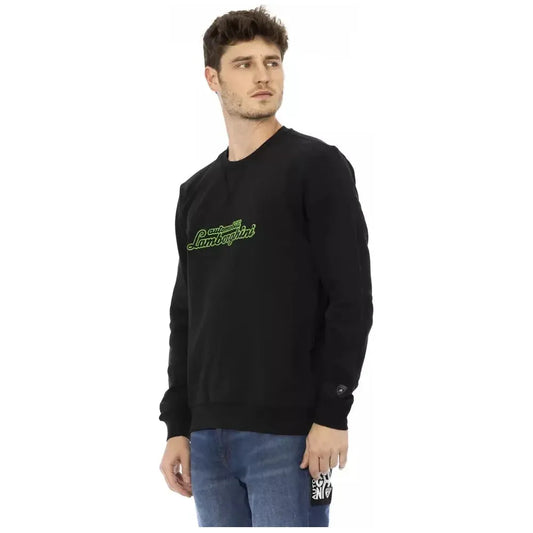 Automobili Lamborghini Black Cotton Men Sweater AU-22635-S