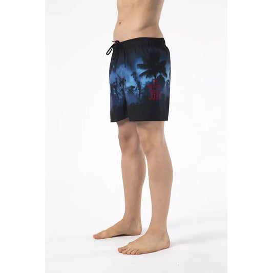 Just Cavalli Black Polyester Men Swimwear