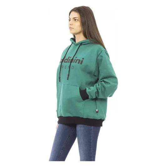 Baldinini Trend Black Cotton Women Hoodie BA-22527-M