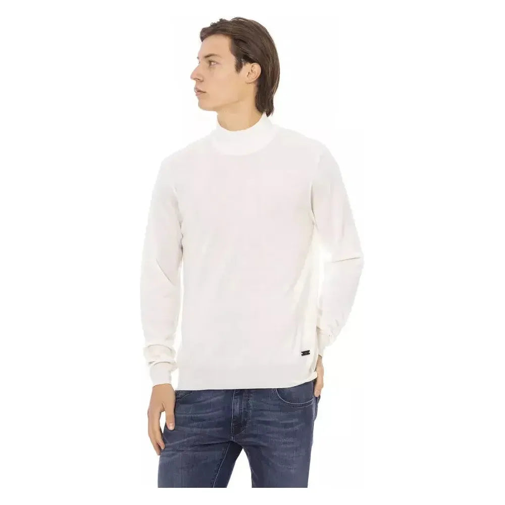 Baldinini Trend White Fabric Sweater