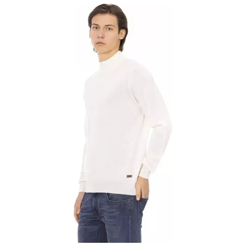 Baldinini Trend White Fabric Sweater