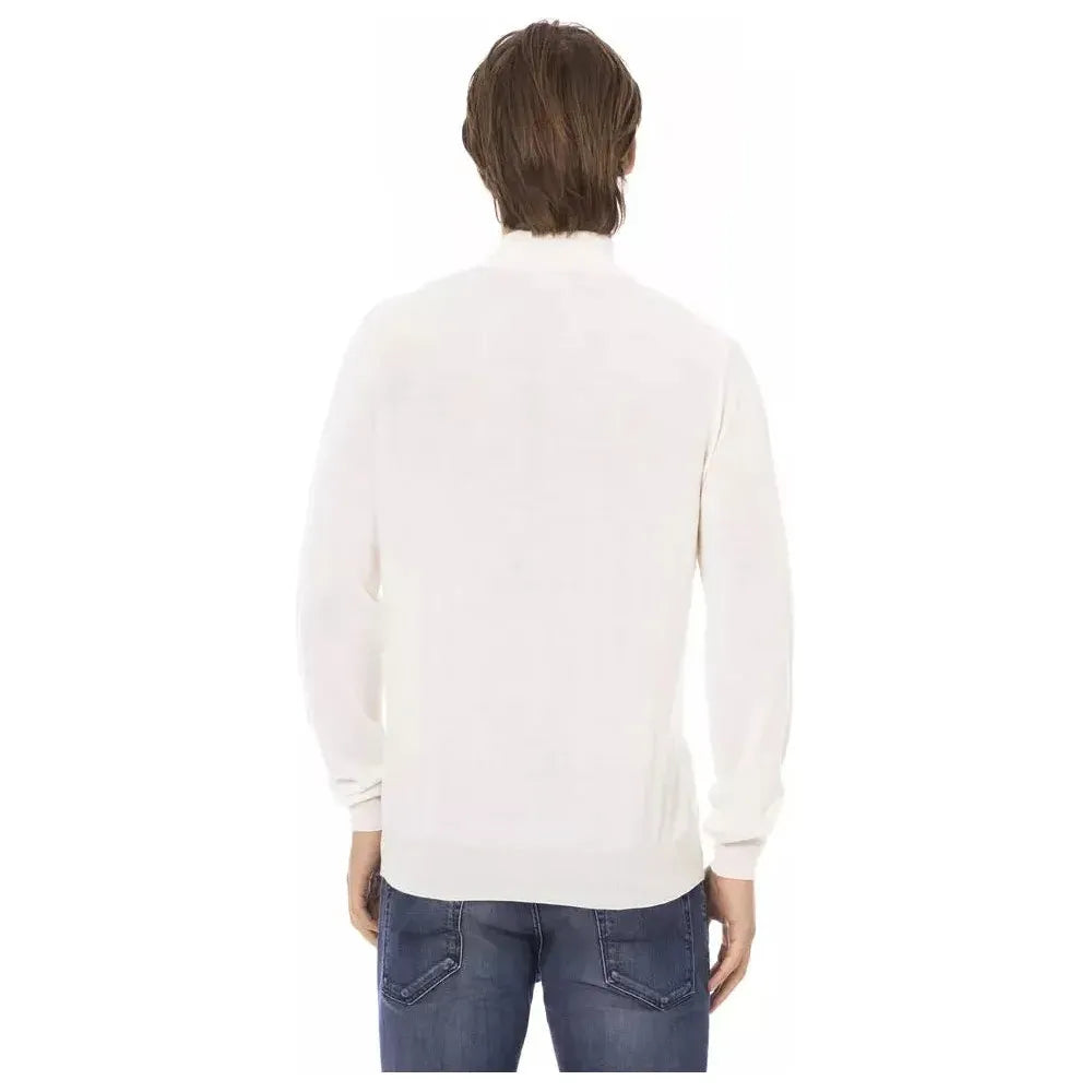 Baldinini Trend White Fabric Sweater