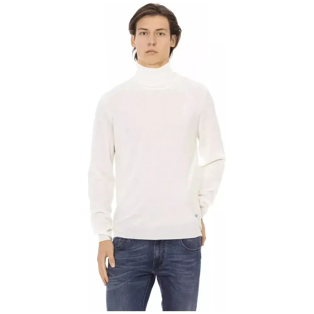 Baldinini Trend White Fabric Sweater