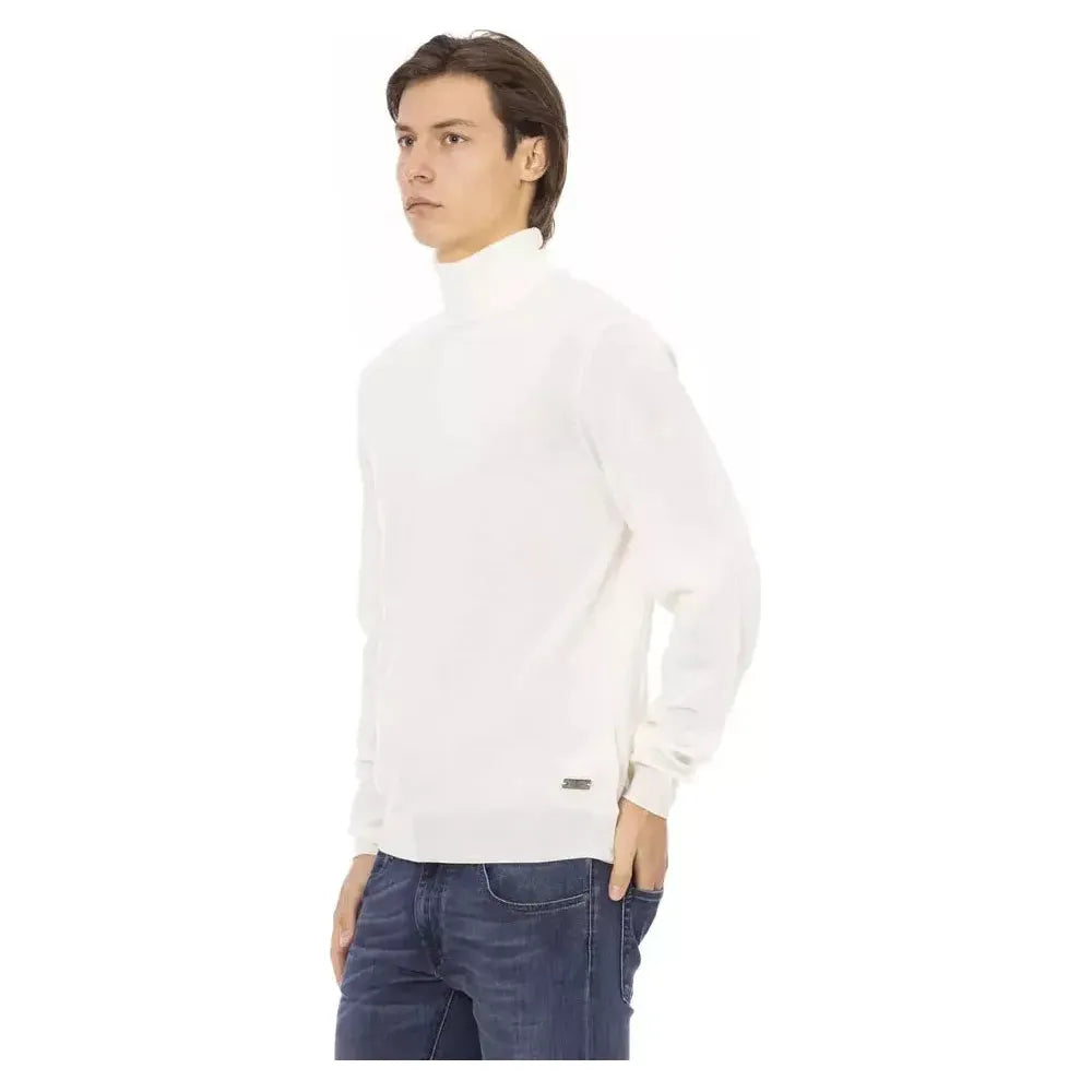Baldinini Trend White Fabric Sweater