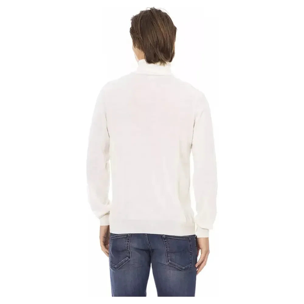 Baldinini Trend White Fabric Sweater
