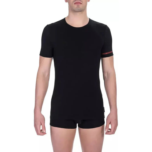 Bikkembergs Black Cotton Men T-Shirt BI-22372-S